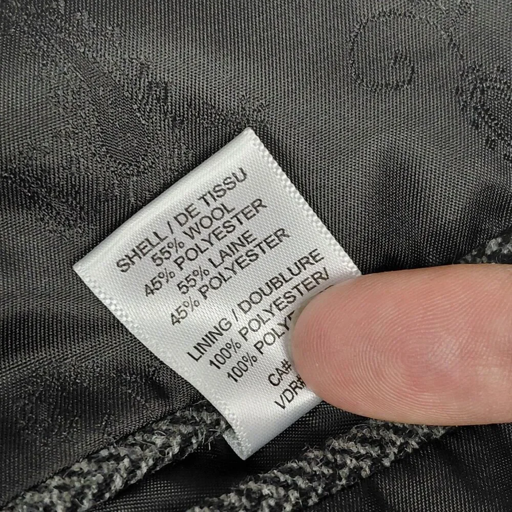 Oak Hill Blazer Mens 3XL 54/56R Grey Herringbone Wool Blend Two Button Sport